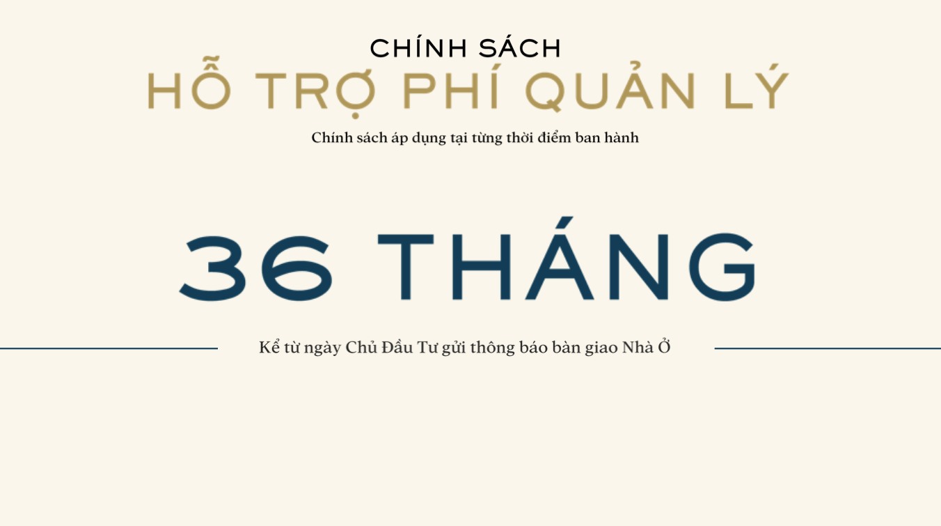 chính sách ưu đãi miễn phí quản lý 36 tháng