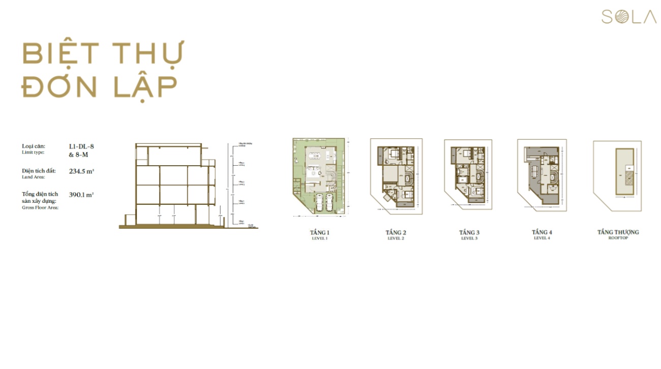 layout thiết kế biệt thự đơn lập The Global City