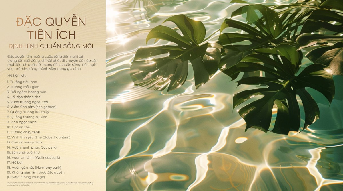 19 tiện ích đặc quyền tại khu biệt thự SOLA The Global City