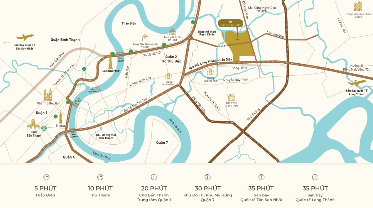 vị trí The Global City