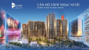 Masteri Cosmo Central ban đêm view kênh đào nhạc nước The Global City