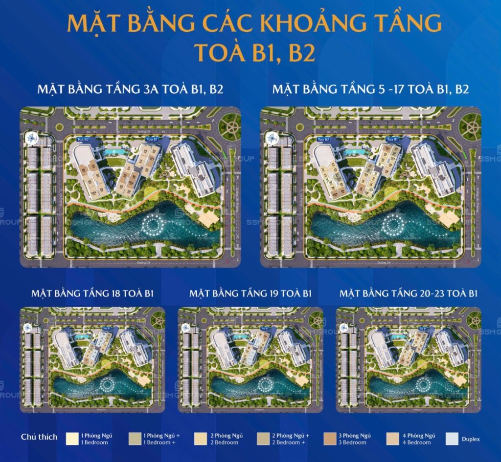 Mặt bằng tầng điển hình căn hộ Masteri