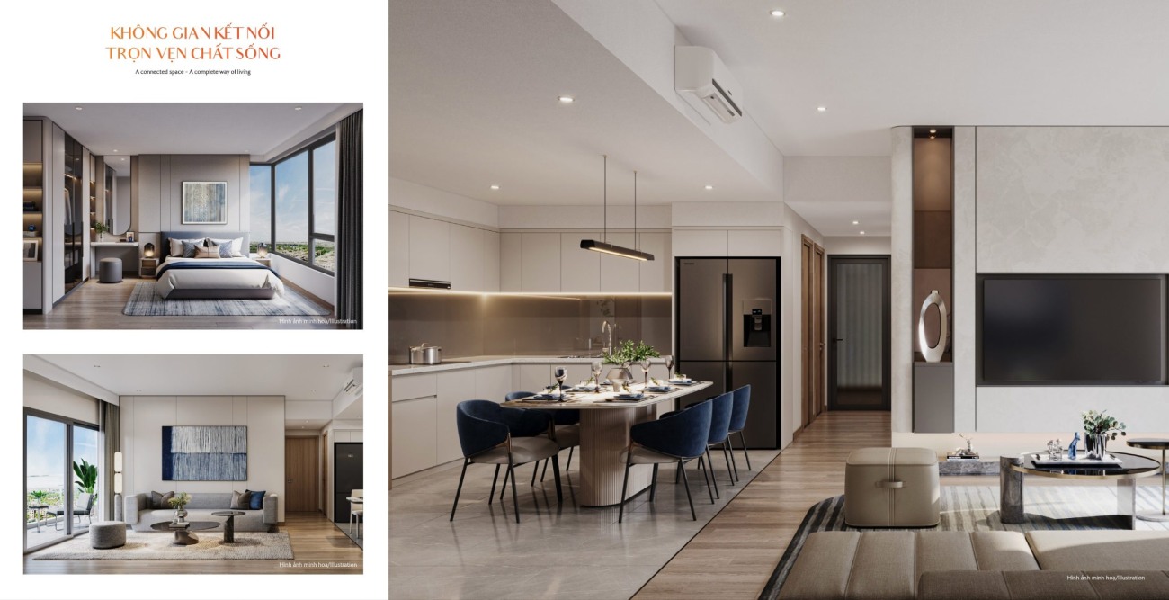 Thiết kế nội thất căn hộ 2 phòng ngủ Masteri Cosmo Central phong cách Terra Tropical